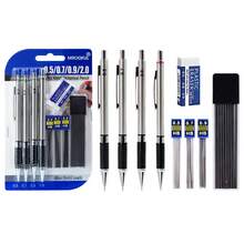 專業機械鉛筆套組,含 4 支金屬製製圖鉛筆,多尺寸 0.5/0.7/0.9/2.0mm 可替芯自動鉛筆套件,適用於學生、藝術家、工程師、設計師與辦公室使用 - 多款 - 查看 7