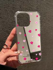 Funda de teléfono con espejo de texto inspirador con corazón de margarita rosa diminuta compatible con IPhone 11/17/17pro/13/14/15/15pro/15 Plus/15 Promax/16/16pro/16plus/16promax/7 8 Plus/X/Xs Max/Xr/17Air/12pro/13pro/14pro/17Promax/13mini/11promax/12promax/13promax/14promax/14plus/7/8/Se &Compatible con Samsung Galaxy/A54 A14 A15 S23 S24 S24ultra S25 A07 A17 S26 A57, cubierta de espejo de maquillaje reflectante rosa suave y femenina de dopamina - Multicolor - Ver 5