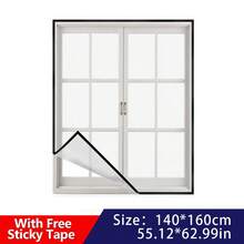 魔力膠帶窗紗，家用防蚊網，防蚊網布，密網，透氣，無穿孔，可水洗，窗戶易開關，安裝方便，家用防蚊網 - 灰色款 - 查看 17