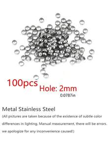 100pcs 304 Stainless Steel 1.5mm Gold Plated Round Tube Crimp Beads For DIY Jewelry Making Pendants - Beads - View 6