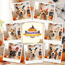 3/6pcs Halloween PU Shiny Fabric Plush Ball Pet Devil Horn Bat Headband, High Elasticity Non-Tight Fit Cat Dog Universal Funny Headwear, Cat Dog Decoration Accessories, Cute Pet Halloween Party Costume Atmosphere Outfit, Small And Medium Cat Dog Holiday Costume Headwear, Halloween Photo Party Costume Gift, Halloween Gift Perfect Pet Gift! - Multicolor - View 9