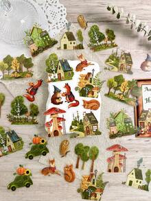1 Pack 30pcs Vintage Autumn Farm Stickers For Planner DIY Collage Decoration Photo Album Scrapbook Journal - Autumn Harvest Handmade - View 9