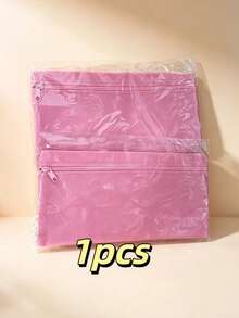 1 Creative Korean Canvas Pencil Case Simple Solid Color Coin Purse Student Pencil Bag Storage Bag Stationery Bag Suitable For Office Desktop Stationery Storage School Supplies Makeup Storage Bag. - Multicolor - View 10