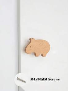 Cartoon Animal Drawer Pulls, Cute Bear Rabbit Star Solid Wood Cabinet Door Handles For Children's Room - Multicolor - View 14