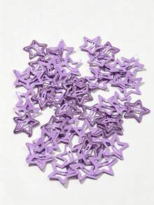 10pcs Women's Purple Star Fashion Basic Hair Clips - Purple - View 5