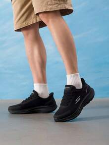 Skechers Men's Running Shoes GO RUN CONSISTENT 2.0 Lightweight Breathable Mesh Casual Training Running Shoes 220880WW-BLK - Black - View 1