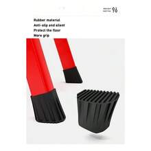 Escalera De Tijera Tubular Plegable 5 Peldaños Color Rojo Resistente Antideslizante Portátil Para Hogar Limpieza Reparaciones - Rojo - Ver 8