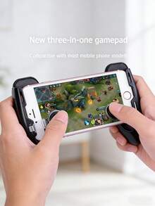 3-In-1 Mobile Game Controller With Joystick And Phone Holder, ABS Material, Stretchable Gamepad, Compatible With 4.5-6.5 Inch Smartphones, Suitable For Shooting And MOBA Games - Black - View 6
