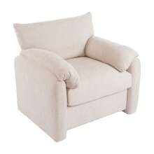 Modern Chenille Sofa - Grey 1 Seat - Comfortable And Stylish - 米色單座 - 查看 11