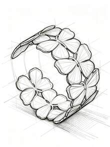 VceTd 1pc French Vintage Style Butterfly Open Design Stainless Steel Women's Bracelet, Suitable For Daily Commute, Vacation Wear Or Holiday Gift For Mother - Yellow Gold - View 7
