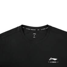 Li-Ning Men's Training Minimalist Logo Crew Neck LN FAST DRY Sweat-Absorbing Durable Quick-Dry Breathable Fitness Short Sleeve T-Shirt ATSW485 - Black - View 6