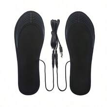 1 Pasang Sol Dalam Elektrik Pemanas yang Menutupi Seluruh Kaki, Desain Colokan USB, Pas Nyaman, Perlindungan Terhadap Panas Berlebih - Hitam - View 9