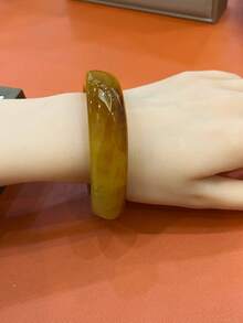 1/3件裝時尚復古誇張多色不對稱樹脂手鐲，適合女性日常穿戴 - 彩色 - 查看 9