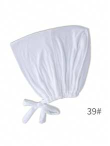 1 pieza Gorro de punto con lazo para mujer, pañuelo para la cabeza, diadema antideslizante, banda para el cabello, gorro - Multicolor - Ver 15