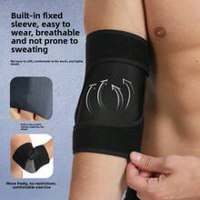 Elbow Pads Joint Protective Cover Sports Fitness Pressure Straps Arm Sheath Bench Press Cover Elbow Elbow Bench Press Elbow Pads - Black and Blue Bandage-1pcs - View 4