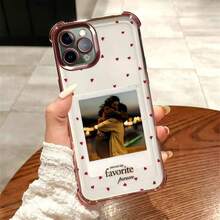 Funda de teléfono personalizable con nombre y fuente, carcasa blanda reforzada en 4 esquinas con electrochapado, resistente a caídas y arañazos, funda de teléfono atemporal, de moda, única, minimalista personalizada, compatible con Apple 17/17ProMax/17air/17Pro/16/16e/16Plus/16Pro/16ProMax/15/15Plus/15Pro/15ProMax/14/14Plus/14Pro/14ProMax/13/13Pro/13ProMax/12/12Pro/12ProMax/11/11Pro/11ProMax / S25Ultra S24Ultra / - Rosa - Ver 2