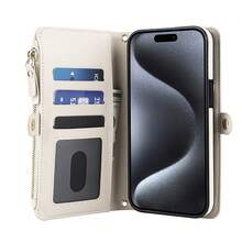 Étui de téléphone avec portefeuille magnétique amovible pour femmes, compatible avec la charge sans fil, fente de carte anti-vol RFID, avec sangle bandoulière, compatible avec iPhone 16e/16/15/14/13/12/11 Pro Max X XS XR XS Max SE 2022 7 8 Plus, convient pour le shopping, les voyages, les cadeaux d'anniversaire et plus encore - Blanc - Voir 11