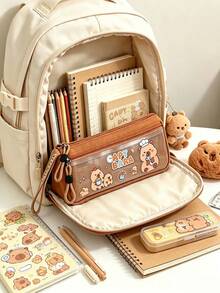 Estuche multifuncional para lápices de estudiante, bolsa grande portátil para lápices, caja de almacenamiento, regalo de vuelta a la escuela - Multicolor - Ver 4