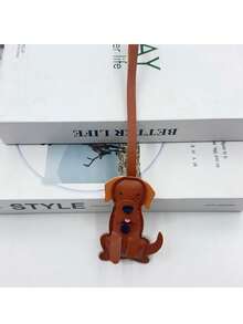 Labrador Shaped Pendant Pu Keychain With Heart And Rope Decoration, Suitable For Women'S Handbag Decoration And Car Keychain Decoration, Day Gift - Multicolor - View 14