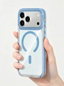 Koolife 1pc High Transparency 2.0mm PC Back Plate With Magnetic Wireless Charging, Detachable Lanyard Hole Stand, Side Color Lining, One-Piece Molded Epoxy Lens Frame, Full Coverage Phone Protective Case Compatible With IPhone 18 Pro/18 Pro Max/17 Pro Max/17/17 Pro/17 Air/16/16 Pro/16 Plus/16 Pro Max/11/11 Pro/11 Pro Max/12/12 Pro/12 Pro Max/13/13 Pro/13 Plus/14/14 Pro/14 Plus/14 Pro Max/15/15 Pro/15 Plus/15 Pro Max - Far Peak Blue - View 7