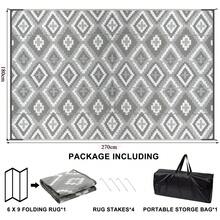 Outdoor Rug For Patios, Reversible Plastic Straw Camping Carpet, Large UV Resistant Area Garden Rugs Mats For RV, Picnic, Backyard, Deck, Balcony, Porch, Beach - A - View 13