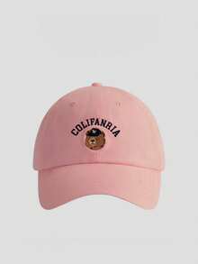 1pc Bear Embroidered Baseball Cap, Vintage Washed Adjustable Unisex Summer Sun Hat, Casual Street Style For Men And Women, Suitable For Travel And Outdoor - A - View 15