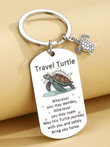 Sea Turtle Gifts For Women Men Best Travel Gifts For Travelers Women Cute Sea Turtle Keychain Funny Birthday Christmas Gift For Turtles Lovers Gift - Multicolor - View 1