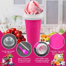 Squeeze-Style Smoothie Cup, Homemade Milkshake Cup, Squeeze Ice Maker Cup, Summer Quick Cold Drink Shaker Cup, Magic Quick Freeze Smoothie Cup With Lid And Straw, Suitable For Juice, Soda, Milk And Ice Cream - Multicolor - View 4