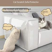 Anti-Cat Scratch Furniture Protector - Large Sofa Protector - Single-Sided Adhesive Tape - Transparent Corner Guard Device, Suitable For Furniture, Walls And Doors - 45*500cm - View 2