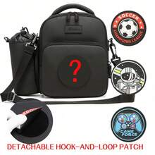 2-In-1 Cartoon Insulated Crossbody Bag With Water Bottle Pocket For School & Picnic - Black - View 2