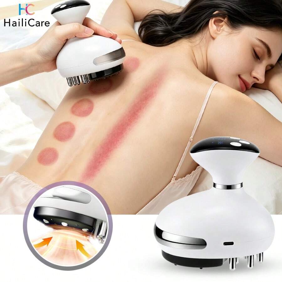 Hailicare 2-In-1 Electric Cupping & Gua Sha Massage Device, 9-Level Adjustable For Daily Care, Heat Massage, Fat Burning & Body Shaping, Clearing & Fatigue Relief - View 1