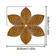 1pc Rustic Thanksgiving Natural Rusty Metal Spiral Wind Vane, Metal Floral Garden Decor Gift, Christmas Gift, 30.02cm X 30.02cm, For Balcony/Window Decoration, Balcony And Patio Garden/Indoor/Outdoor Decoration - A - View 3