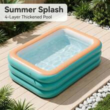 1pc Inflatable Swimming Pool, Made Of Durable PVC Material, Indoor Outdoor Dual Use, Perfect For Family Gatherings, Summer Pool Parties, Ideal Holiday Gift For Families - A - View 10