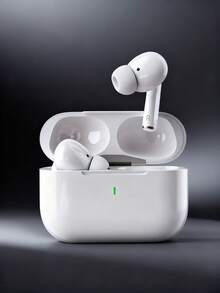 Wireless Earbuds And Bluetooth Headphones, Sweat-Proof White Design, Built-In Microphone For Clear Calls, Long Battery Life, Comfortable Stem Design, Compatible With IOS And Android Devices, Suitable For Fitness, Running, Daily Use, TWS Earbuds, Airbuds - White - View 1