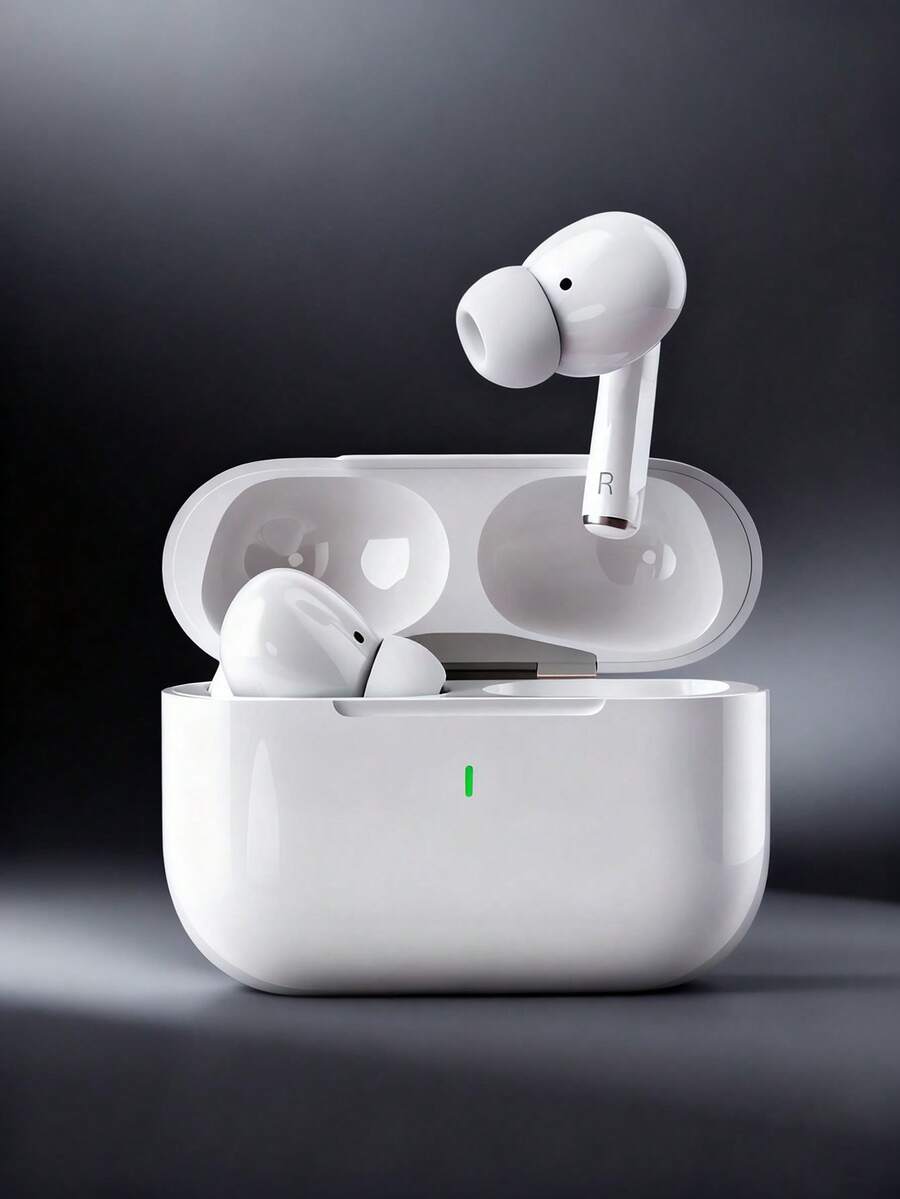 Wireless Earbuds And Bluetooth Headphones, Sweat-Proof White Design, Built-In Microphone For Clear Calls, Long Battery Life, Comfortable Stem Design, Compatible With IOS And Android Devices, Suitable For Fitness, Running, Daily Use, TWS Earbuds, Airbuds - White - View 1