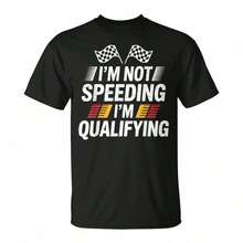 Conjuntos de Verano para Hombre, Camiseta Gráfica de Algodón Unisex para Pilotos de Karting, Camiseta para Mujer, Top Negro, Conjuntos para Vacaciones - Negro - Ver 1