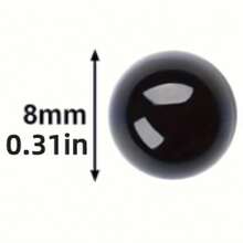 Black Plastic Eyes Set For Dolls And Crafts, 3mm To 12mm Multiple Sizes, With Storage Tray - Black - View 12