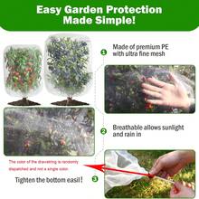 1pc White Garden Plant Fruit Protection Net Bag, Fruit Tree Anti-Insect Net Cover, Plastic Mesh Barrier Net With Pull Rope, Suitable For Vegetables, Fruit Trees And Shrubs, To Prevent Squirrels, Birds And Insects - A - View 3
