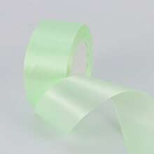 25 Yards/Roll Matte Polyester Satin Ribbon 2.5cm Light Green Fresh Mori Style Decorative Ribbon For Flower Bundling Outdoor Lawn Wedding Decor Spring Easter Gift Box Packaging Handmade DIY Accessories (6mm/10mm/15mm/20mm/40mm) - Light Green - View 10