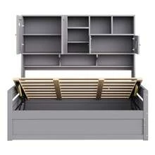Sofa Bed Frame Made Of Wood 90 X 200 Cm – Multifunctional Storage Space, Hydraulic - Grey - View 8