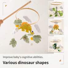 Sonajero Musical de Dinosaurio de Dibujos Animados para Bebés de 0 a 12 Meses, Juguete Colgante de Madera para Cuna, Decoración de Cuna, Ayuda para Dormir, Regalo - 5 - Ver 4