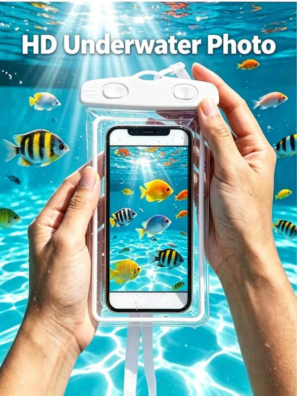 2pcs Waterproof Dry Phone Pouch, Universal Touchscreen Phone Case With Detachable Shoulder Strap, Buoyancy Air Cushion Protection, Suitable For Swimming, Diving, Beach, Cruise, Summer Water Sports, Compatible With Most Smartphones