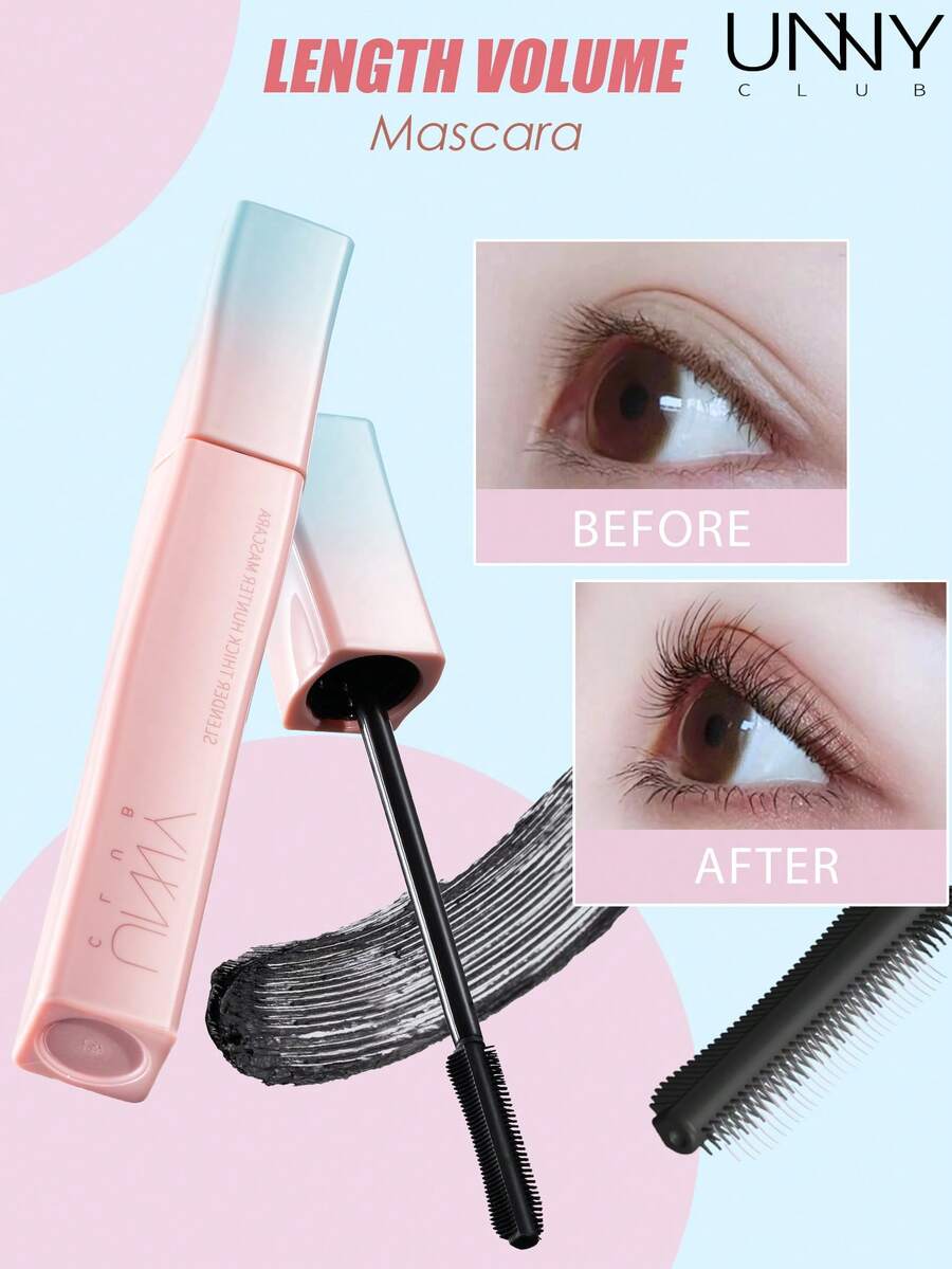 UNNY CLUB 7ml Mascara, Lengthening And Curling, Creates Thick And Voluminous Lashes, Long-Lasting Lift And Curl, Strong Hold Without Clumping, Sweat-Resistant And Waterproof, Defined Lashes, Precise Lengthening, Easy To Remove - Length and Volume - View 1