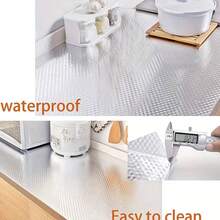 2PCS High-Quality Aluminum Foil Protective Film For Kitchen Walls, Fire-Resistant, Heat-Resistant, Perfect For Cabinets And Countertops - View 9