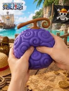 Netflix Official Licensed Devil Fruit 3D Purple Anime Stress Relief Squeeze Toy Slow Rebound Decompression Toy Fan Gift - Purple - View 3