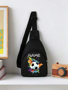 1 buah Tas Selempang Mini Kustom untuk Kembali ke Sekolah, Motif Sepak Bola Minimalis yang Modis, Penutup Resleting, Bahan Nilon, Tali Bahu yang Dapat Diatur, Cocok untuk Kelas Sepak Bola, Kebugaran, Sekolah, Belanja, Perjalanan, dan Kegiatan Sehari-hari. Hadiah Ulang Tahun. - MultiWarna - View 15