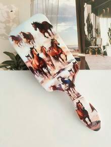 BEATURE A Group Of Fine Horses Pattern Air Cushion Comb, Scalp Massage Comb, Anti-Static, Durable ABS Handle, Suitable For All Hair Types, High-Quality Air Cushion Comb. - Air Cushion Comb - View 2