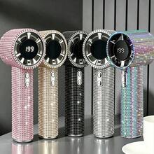 Rhinestone Encrusted Mini Handheld Electric Fan, Luxury USB-C Rechargeable Quiet Turbo Fan, 1800mAh Battery, Adjustable Speed, Elegant Summer Gift Box For Women, Suitable For Office, Commute And Travel,Outdoor,Garden,Travel Essentials,Portable Essentials,Beach Essentials,Graduation Season,Commencement,Graduation Ceremony,Graduation Gift,Graduation Present,Graduation Gift,Graduation Present,Congrats Grad,Congratulations Graduate,Valedictorian,Finish School,Graduation Party,Outdoor Essentials,Travel Portable,Hiking Essentials,Camping Essentials,Portable Tools,Summer Essentails,Summer Portable - Multicolor - View 18