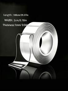Super Strong Double-Sided Nano Tape Roll, Multiple Sizes, Strong Adhesive Reusable Sticky Strips, Multi-Purpose Tape Suitable For Crafts, Home, Office, Perfect For Christmas Holiday Wall Decoration, Transparent Heavy Duty Tape Suitable For Various Surfaces, Essential Daily DIY Gift - Multicolor - View 11