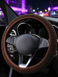 1PC Cooling Non-Inner Ring Elastic Ice Silk Car Handle Cover, Sweat-Absorbing, Breathable, Adjustable, Universal Fit. - Elastic Ice Silk Handle Cover - View 4